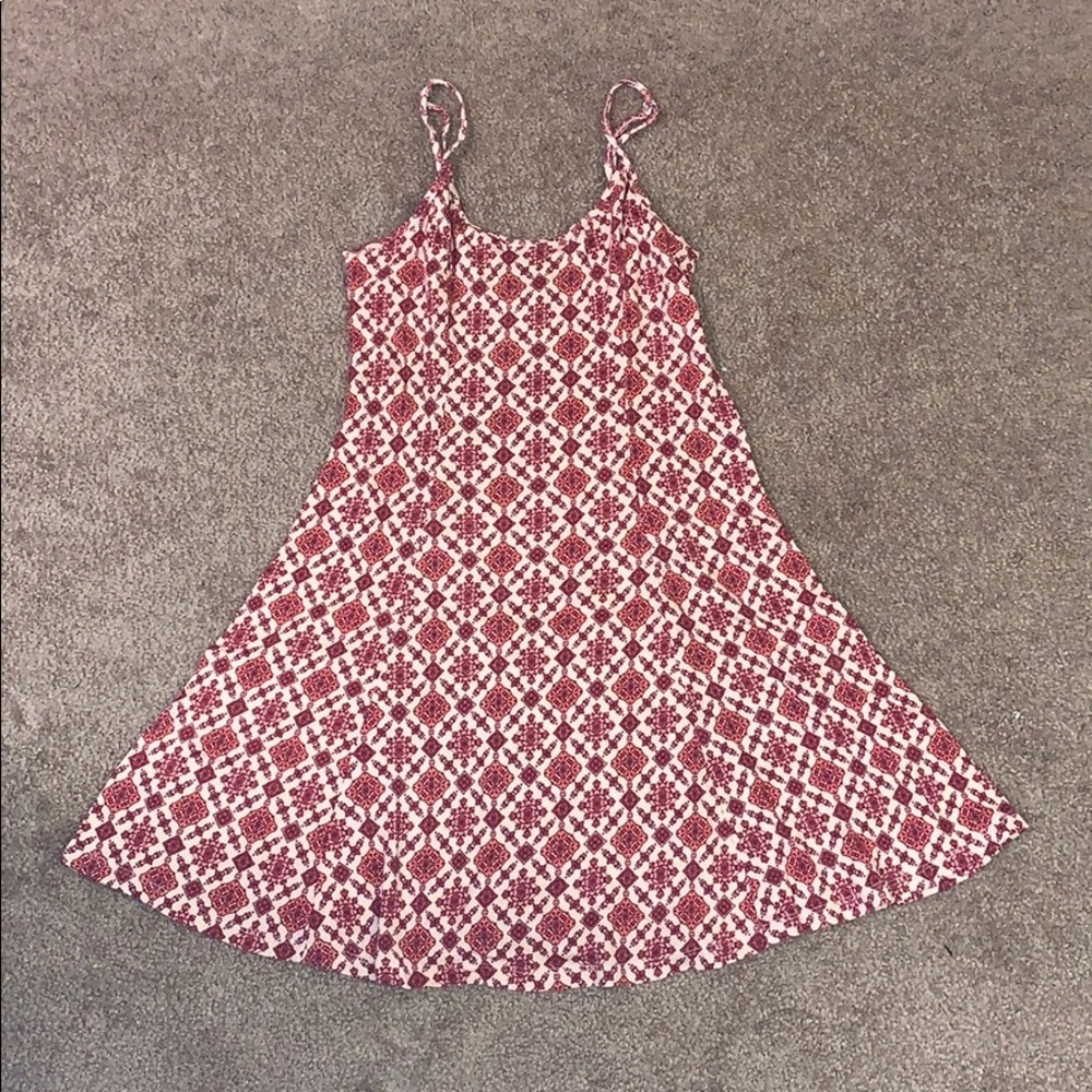 Patterned Form Fitting Flare Summer Dress